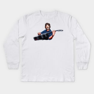 Kris Kristofferson - An illustration by Paul Cemmick Kids Long Sleeve T-Shirt